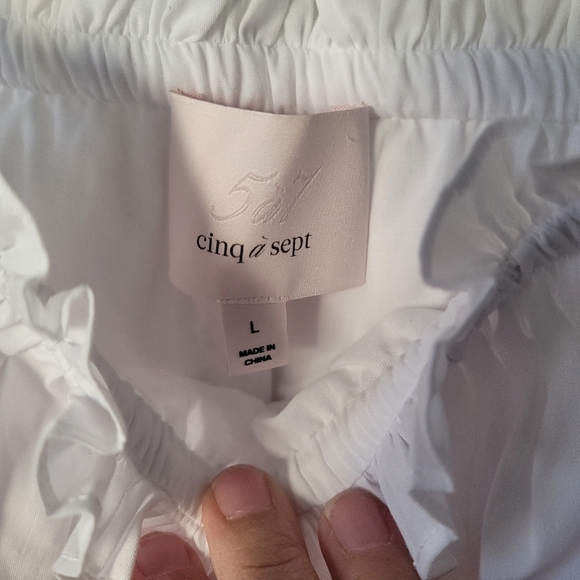 cinq a sept, Ivee Top, White, Size Large - Picture 11 of 14